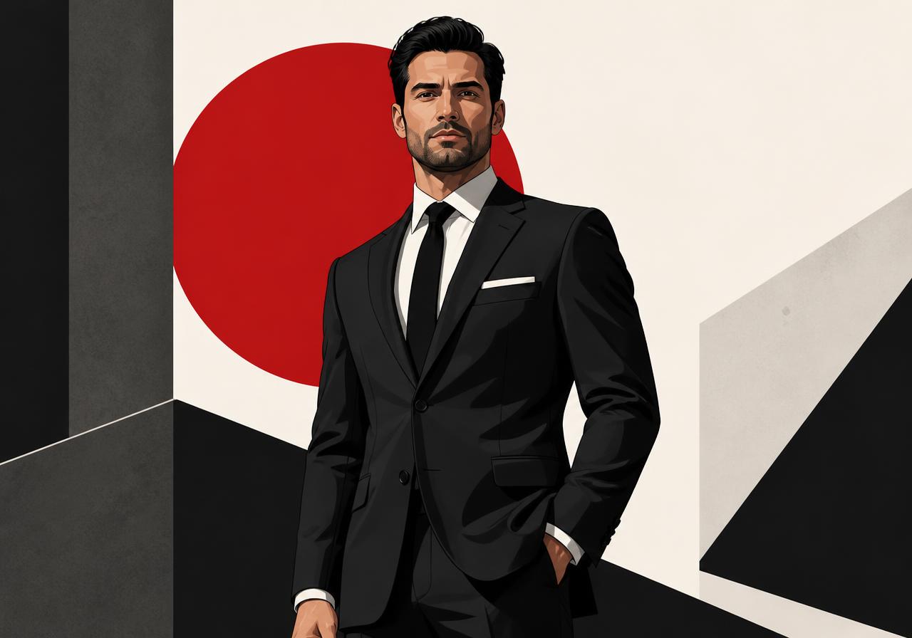 Homem confiante e elegante