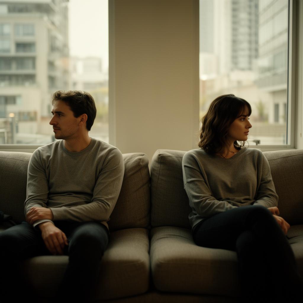Casal emocionalmente distante